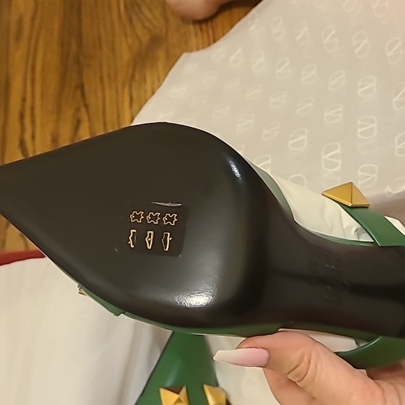 HP !! Valentino Roman stud ankle strap pump - brilliant green 100, 38.5 - Picture 12 of 14